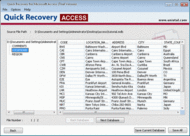 Unistal Access Database Recovery screenshot